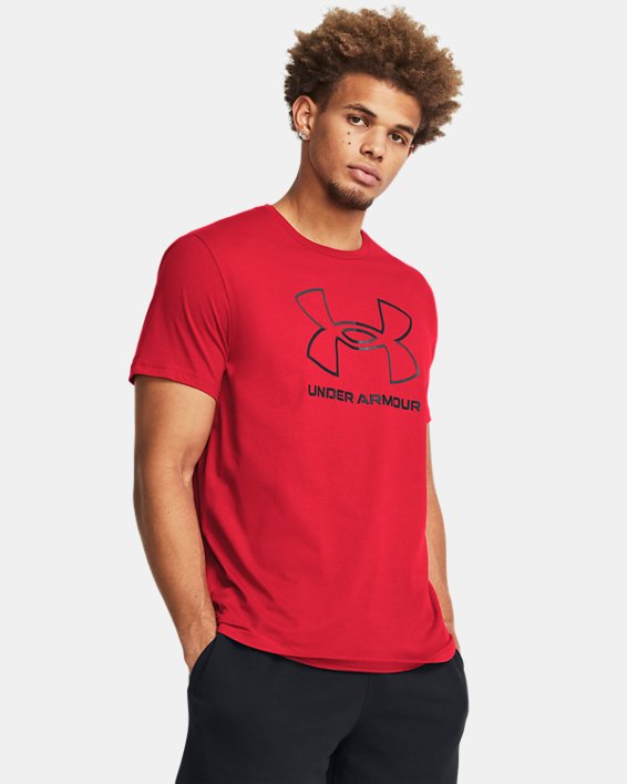 Camiseta de manga corta UA Foundation para hombre, Red, pdpMainDesktop image number 0